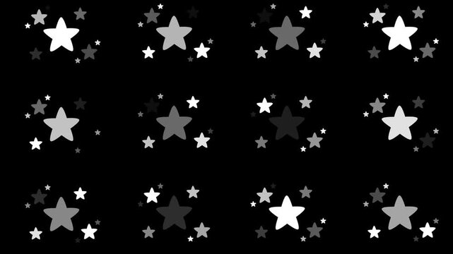 A vibrant  star pattern on a dark background, creating a dreamy and eye-catching neon aesthetic. This abstract starry design is perfect for backgrounds, wallpapers, social media graphics, 