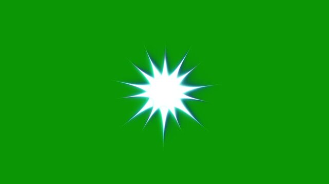 4k video Twinkle Sparkling stars shine animation on green screen, vector doodles style stars blinking effects with alpha channel, glowing stars sparkle on transparent background festive overlay