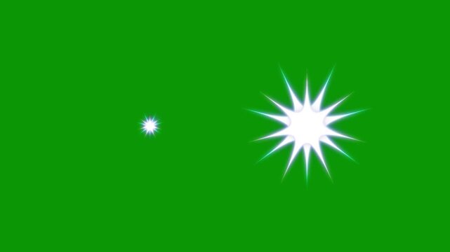 Magical green screen cartoon blinking stars animation with transparent alpha channel, fast line glitter motion, flat vector doodle sparkle, glowing light trails, 2d shining twinkle effect loop 4k