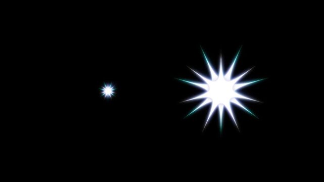 Magical dark screen cartoon blinking stars animation with transparent alpha channel, fast line glitter motion, flat vector doodle sparkle, glowing light trails, 2d shining twinkle effect loop 4k