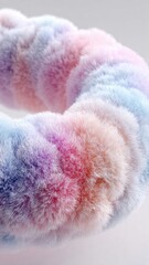 Fototapeta premium Soft Pastel Rainbow Fur Texture