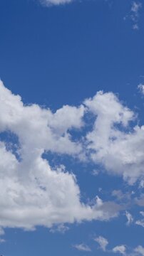 Clouds and Blue Sky Vertical Video Background