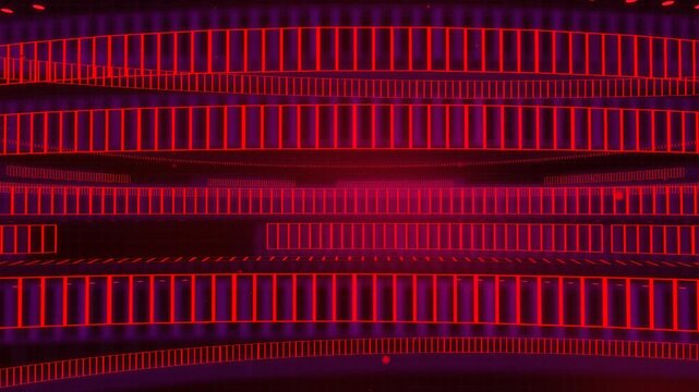 abstract cyberspace background with red box lines