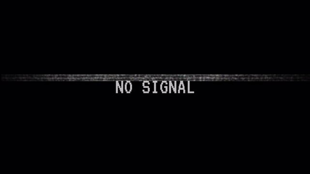 No signal glitch vhs retro crt video distortion screen error tv