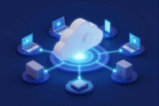 Vibrant isometric cloud network