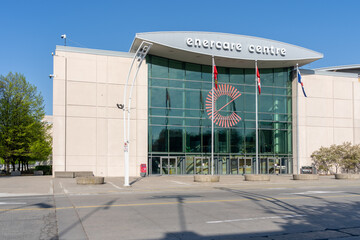 Naklejka premium Toronto, Ontario, Canada - May 18, 2026: Enercare Centre located at Exhibition Place in Toronto, Canada. Enercare Centre is recognized as Canada's largest convention center. 