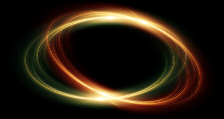 Golden and yellow Neon Light Ring Background,Luxury Golden Neon Ring Background,Futuristic Gold Energy Circle Design © Sejal