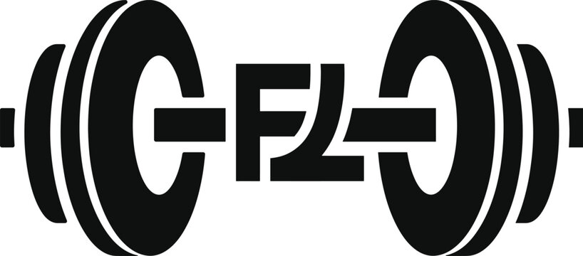 Core strength fitness training logo graphic