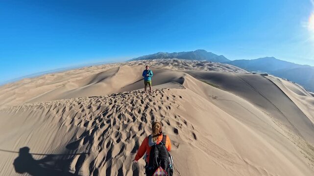 Hking to the Hop for a Hug and view from the crest of a dune