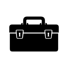 Fototapeta premium Black Toolbox Icon Vector Illustration