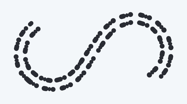 Black Dotted Infinity Sign.