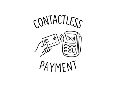 Contactless Payment Terminal with Card.