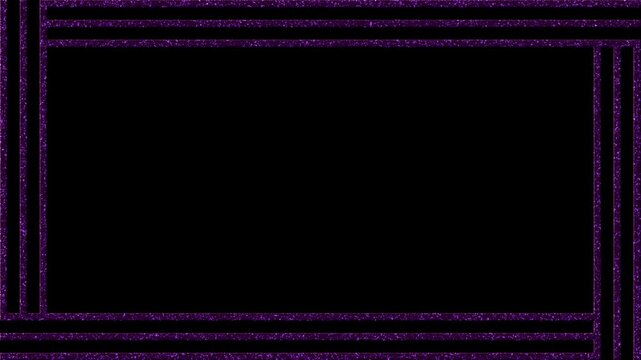 animated frame with purple glitters