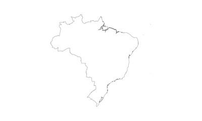 Fototapeta premium Maps of Brazil Design Vector