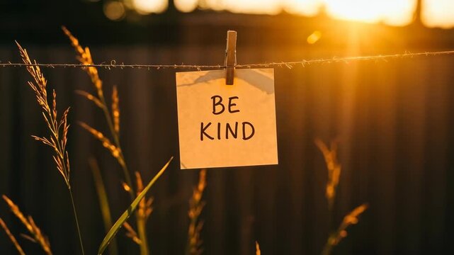 BE KIND reminder on string