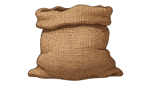 Brown Burlap Sack Bag.