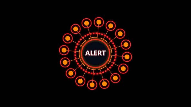 digital alert interface with glowing red and orange hud elements on black background