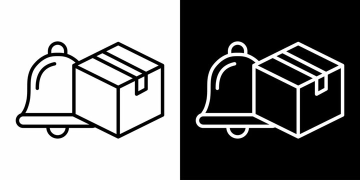 Shipment Notification White Icon Set Design