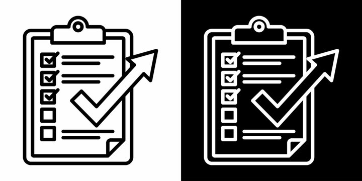Delivery Confirmation White Icon Set Design