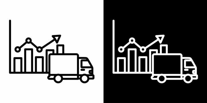 Shipping Automation White Icon Set Design