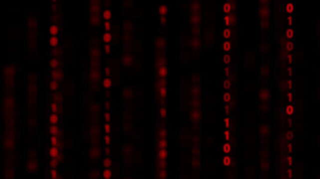 Raining binary code animation 4K