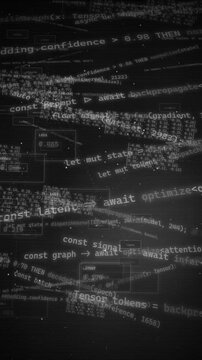 AI Machine Learning Code Background with Tensor Data