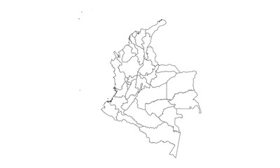Naklejka premium Map of Colombia Design Vector