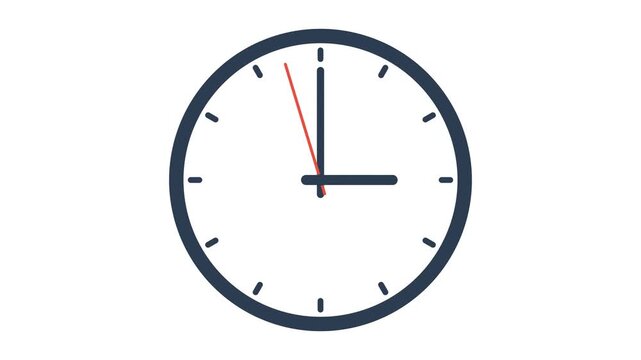 Clean graphic clock icon displaying three o'clock, ideal for time tracking and scheduling visuals