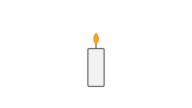 Elegant minimalist candle flame visual for compelling video and motion graphic design projects