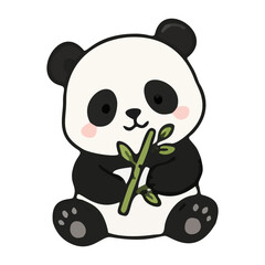 Fototapeta premium panda and bamboo