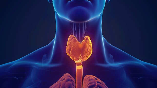 Hyperthyroidism Medical Concept, Overactive Thyroid Gland Disorder, Endocrine System Dysfunction, Symptoms, Anatomy Infographic, Graves Disease, Thyroid Hormone Imbalance, 