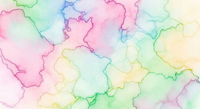 Pastel alcohol ink bleeding in a fluid macro composition with soft ethereal lighting and organic veins for cosmetic branding
