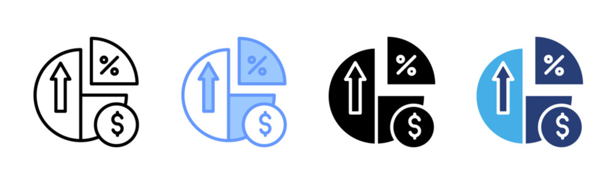 Margin icon set multiple style collection