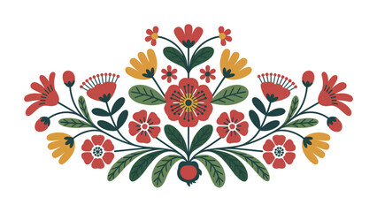 Colorful traditional floral border design © MDSUJON