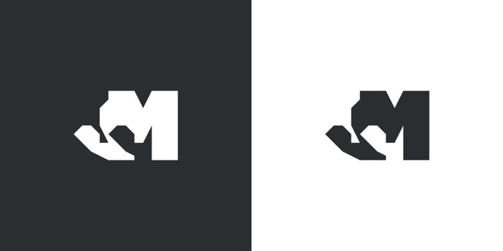 Letter M Muscle Logo