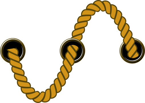 realistic knotted ropes illustration design