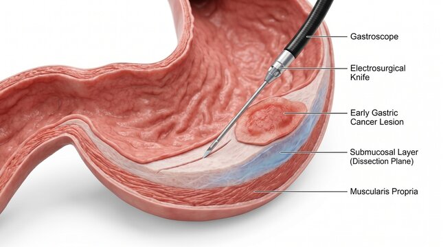 3D Visualization of Endoscopic Submucosal Dissection (ESD) for Early Cancer