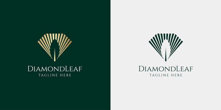 Luxury Leaf Diamond Logo