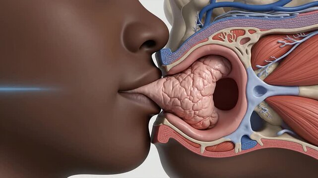 4K CGI Medical Visualization of Pediatric Adenoid Enlargement Highlighting Anatomical Features and Respiratory Pathway for Medical Education and Healthcare Applications