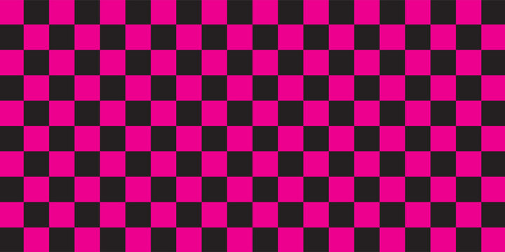 pink and black checkered pattern, Checkerboard seamless pattern. vector