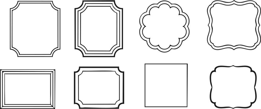 frame ornamental border shapes collection for invitations and signage