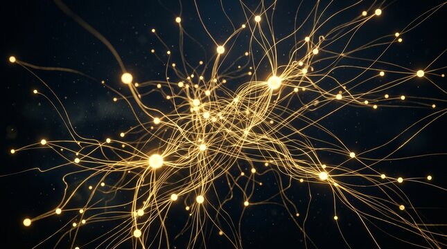 Complex Network of Interconnected Golden Nodes and Lines