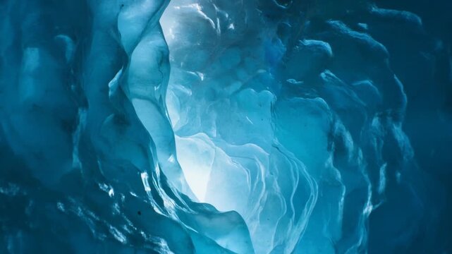 氷河の青い光が輝くループ