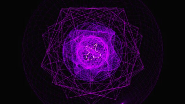 Premium 4K seamless loop of Sahasrara Crown Chakra torus knot sacred geometry unfolding in a cinematic deep void. Ideal for VJ sets, trance festival visuals, meditation apps, and yoga studios.
