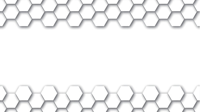 Minimalist White Hexagonal Honeycomb Pattern Background