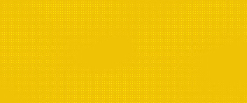 Titik-titik halftone warna kuning oranye pola tekstur gradien dengan latar belakang teknologi digital. Dots pop art komik dengan latar belakang musim panas.