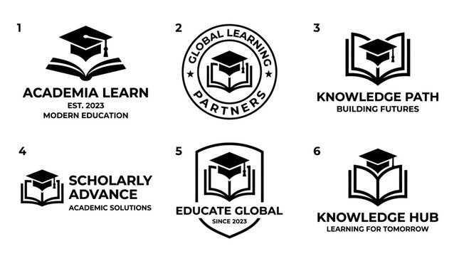 Education logos for learning institutions.