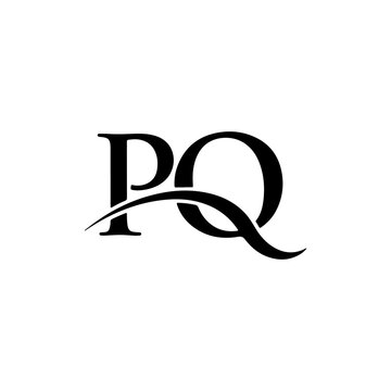 Abstract PQ letter logo with unique tail detail modern branding Vector illustration