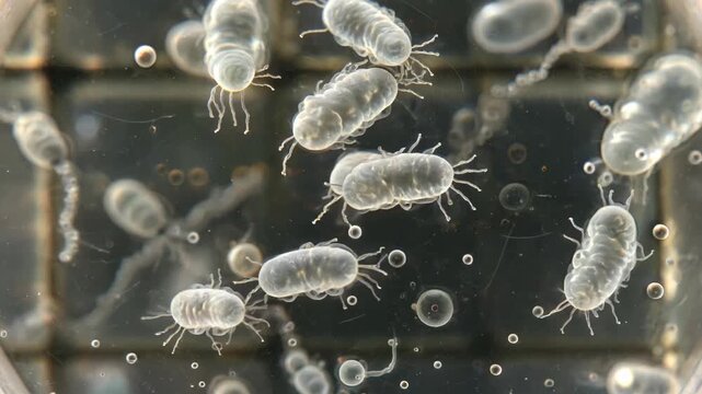 Microorganisms in a microscopic environment Microscopic observation of microbial cells