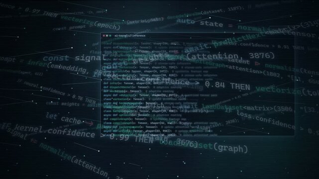 Futuristic AI Programming Code Digital Background